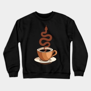 Snake shaped coffee steam Crewneck Sweatshirt